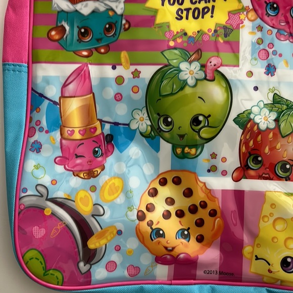 Shopkins Backpack - NWT - Front is Plastic - Back & Straps are canvas $19 - Picture 5 of 7